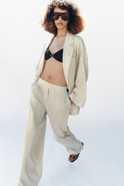 Pantalon droit en lin