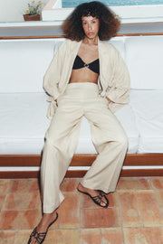 Pantalon droit en lin