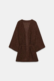 Veste avec ceinture effet froissé