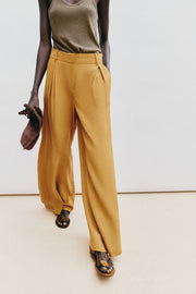Pantalon large en lin