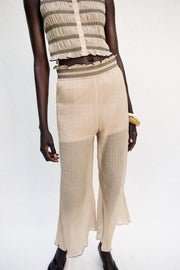 Pantalon-culotte à coutures contrastées