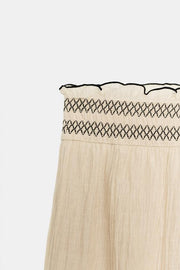 Pantalon-culotte à coutures contrastées