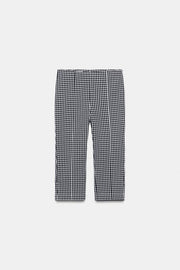 Pantalon capri à carreaux vichy