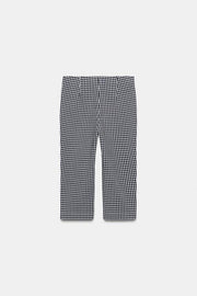 Pantalon capri à carreaux vichy