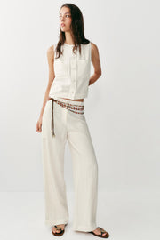 Pantalon à empiècements latéraux