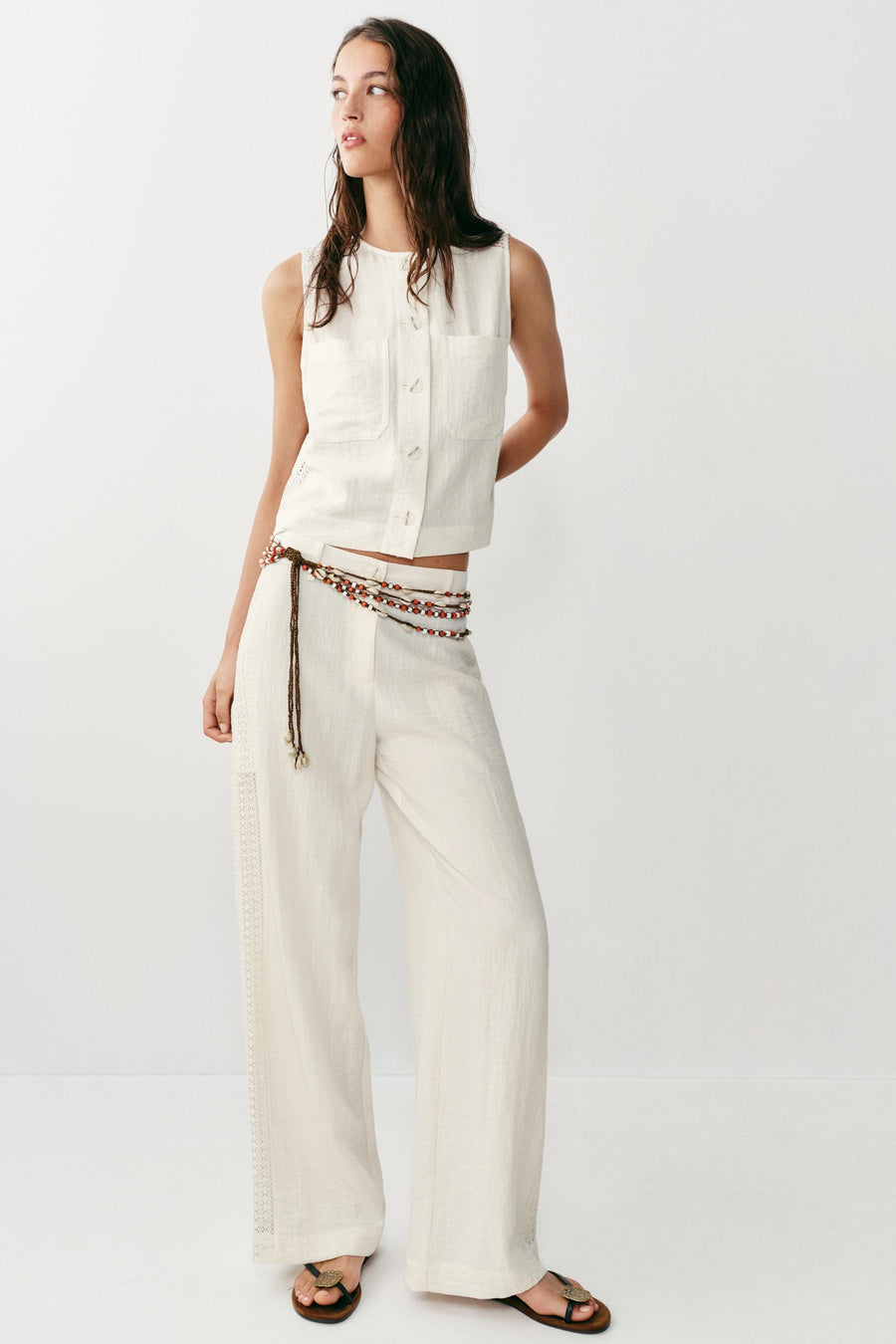 Pantalon à empiècements latéraux