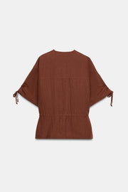 Veste safari à manches courtes à perles