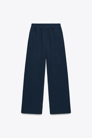 Pantalon basique en molleton, coupe droite et bas réglable