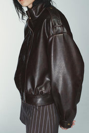 Blouson effet cuir à passants