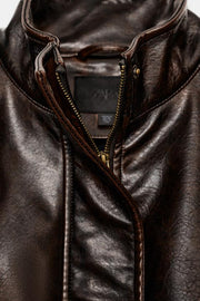 Blouson effet cuir à passants
