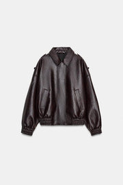 Veste bomber effet cuir ZW Collection