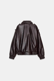 Veste bomber effet cuir ZW Collection