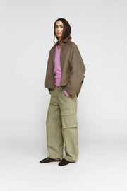 Veste en laine à fermeture zippée ZW Collection