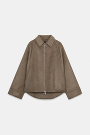 Veste en laine à fermeture zippée ZW Collection