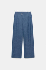Pantalon large à taille croisée