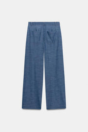 Pantalon large à taille croisée