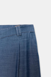 Pantalon large à taille croisée