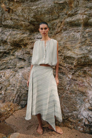 Jupe midi asymétrique