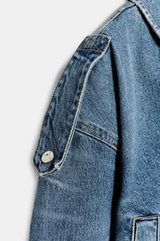 Blouson en denim à passants