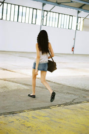 Jupe mini en denim TRF