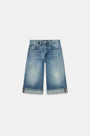 Jorts en denim TRF, taille mi-haute