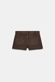 Short en denim TRF coloré, taille mi-haute