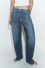 Jean en denim TRF coupe décontractée taille mi-haute