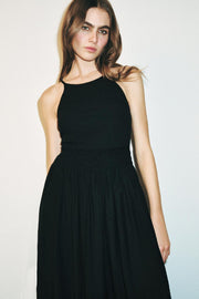 Robe contrastée à bretelles