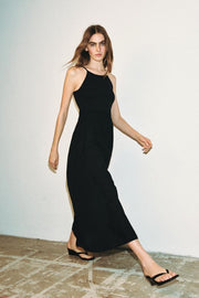 Robe contrastée à bretelles