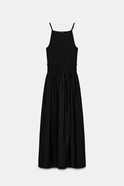 Robe contrastée à bretelles