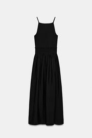 Robe contrastée à bretelles