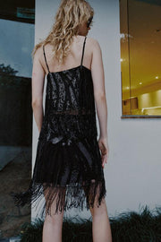 Top à franges à sequins