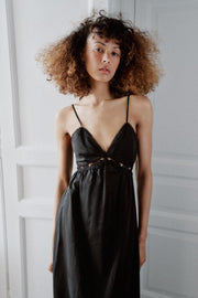 Robe midi brodée