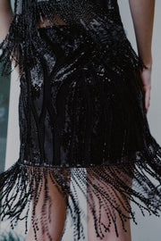 Jupe à franges à sequins