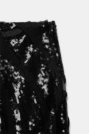 Jupe à franges à sequins