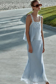Jupe midi en dentelle
