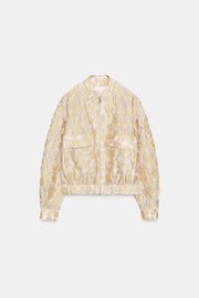 Veste bomber en jacquard