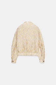 Veste bomber en jacquard