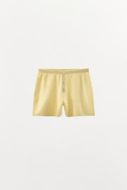 Short en mélange de coton à boutons