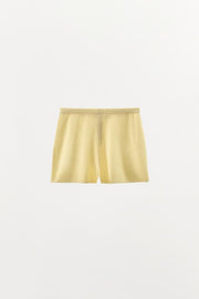 Short en mélange de coton à boutons