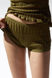 Short en maille texturée