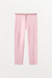 Legging capri en maille à boutons