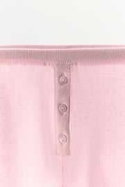 Legging capri en maille à boutons
