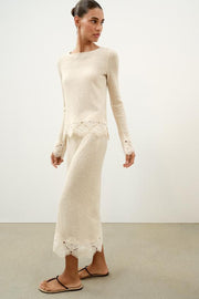 Jupe texturée au crochet