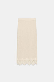 Jupe texturée au crochet