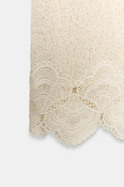 Jupe texturée au crochet