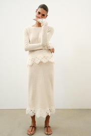 Jupe texturée au crochet