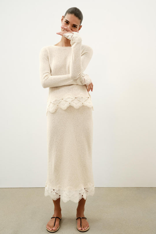 Jupe texturée au crochet