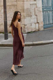 Robe midi asymétrique 100 % lin