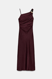 Robe midi asymétrique 100 % lin